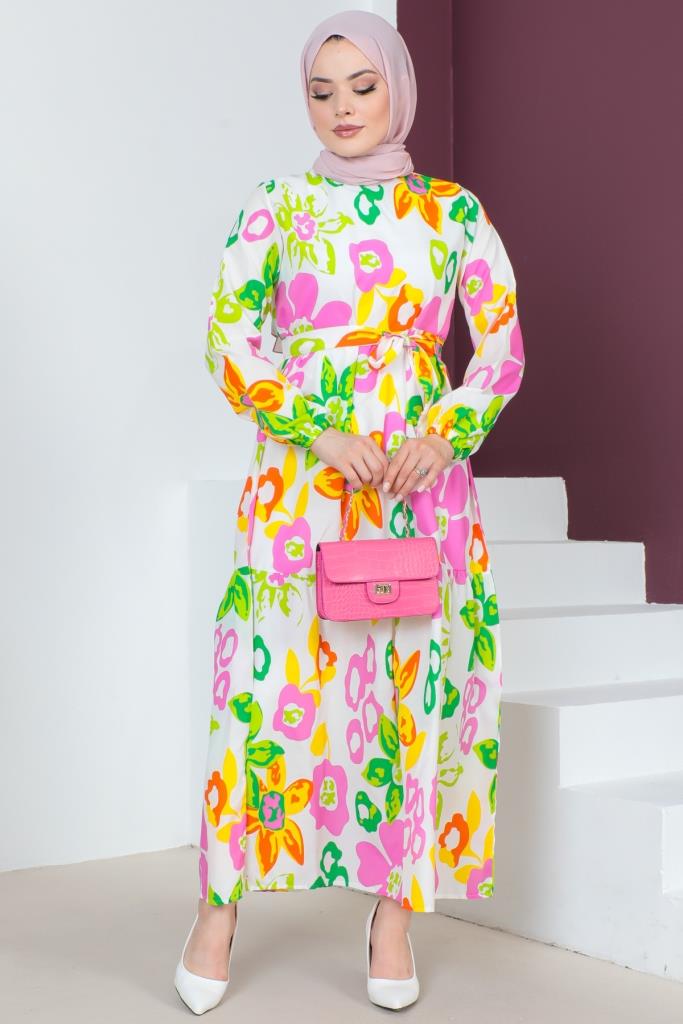 BNG Women Patterned Hijab Dress Fuchsia - Clermont