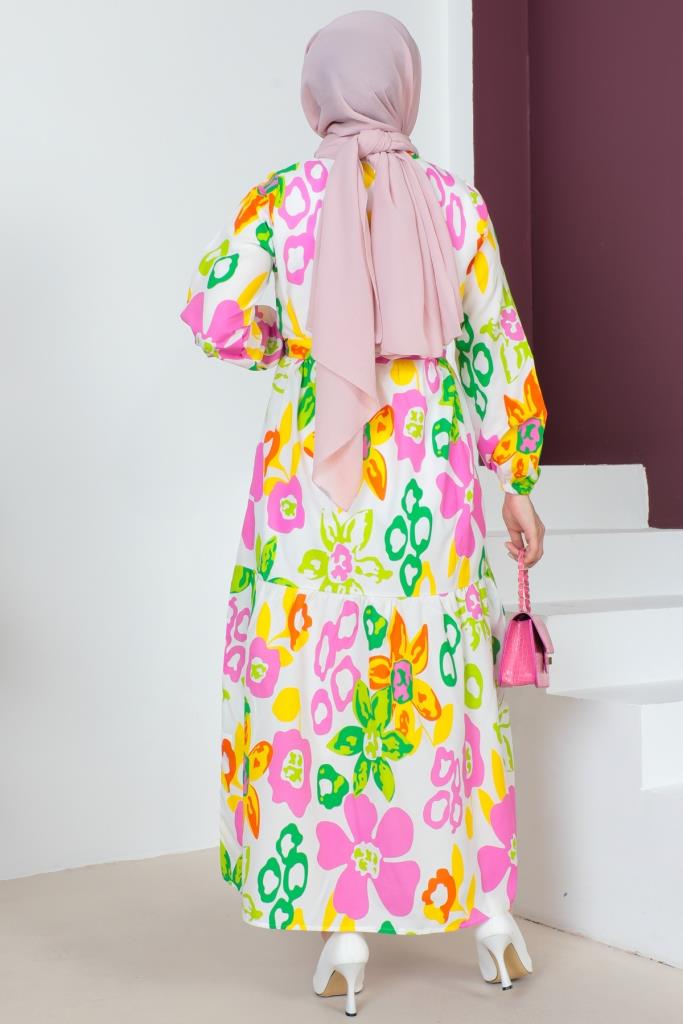 BNG Women Patterned Hijab Dress Fuchsia - Clermont