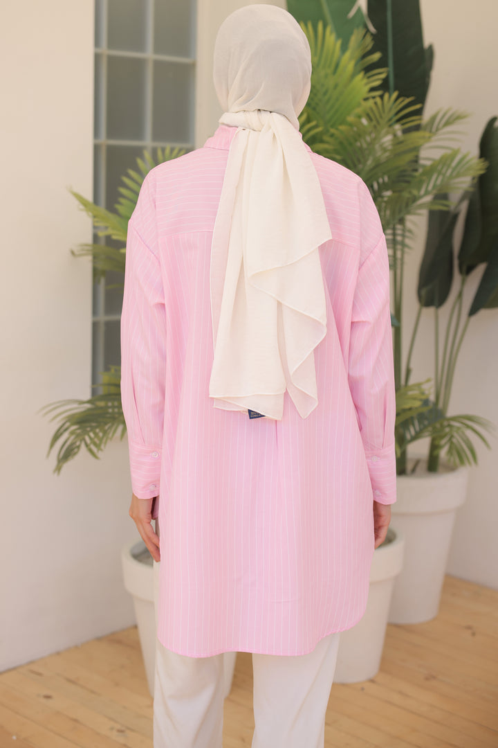 BNG Women Striped Shirt Pink - Clermont