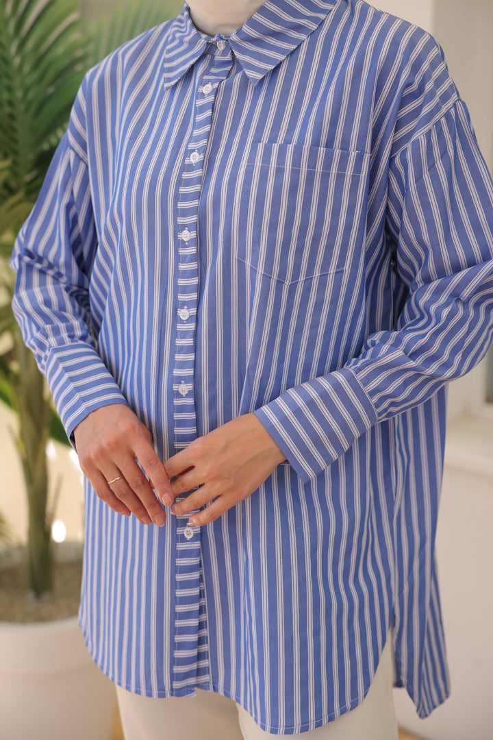 BNG Women Striped Shirt Navy Blue - Clermont