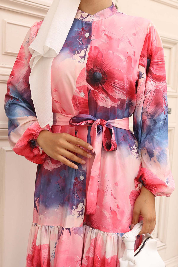 BNG Women Patterned Hijab Dress Fuchsia 580 - Warrington