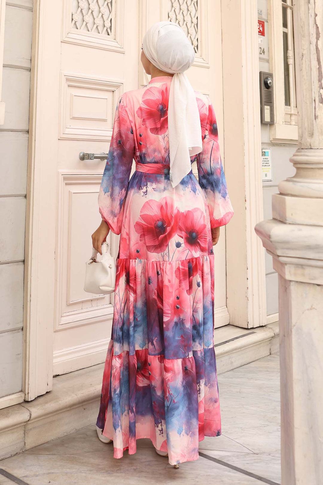 BNG Women Patterned Hijab Dress Fuchsia 580 - Warrington