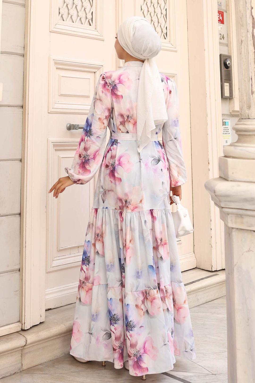 BNG Women Patterned Hijab Dress Lilac 585 - Bârlad