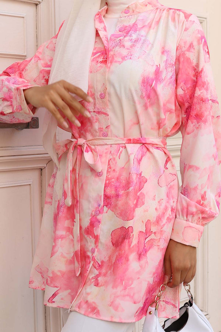 BNG Women Patterned Hijab Shirt Pink 700 - Wentzville