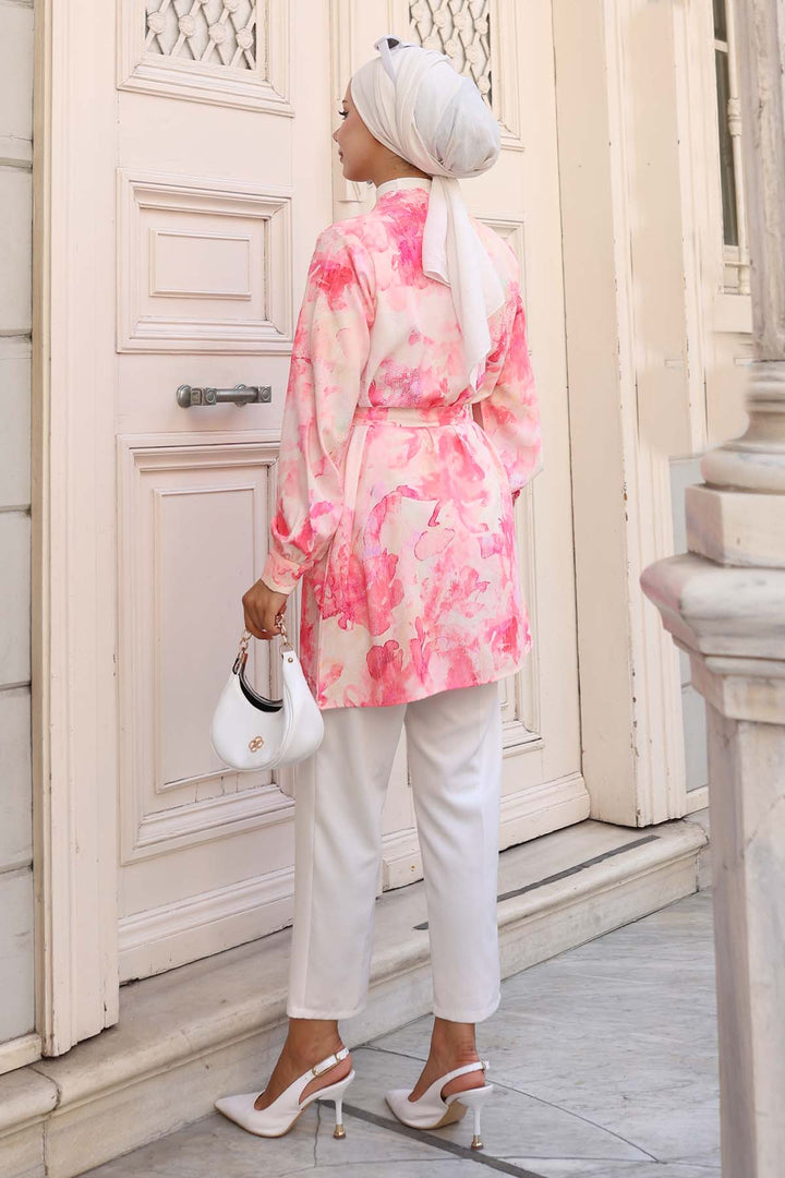 BNG Women Patterned Hijab Shirt Pink 700 - Wentzville