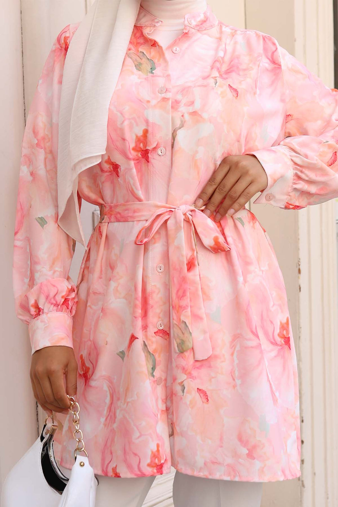 BNG Women Patterned Hijab Shirt Powder 701 - Hückelhoven