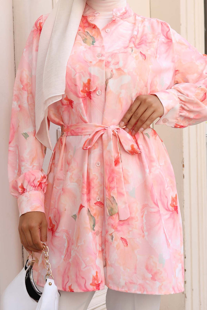 BNG Women Patterned Hijab Shirt Powder 701 - Hückelhoven