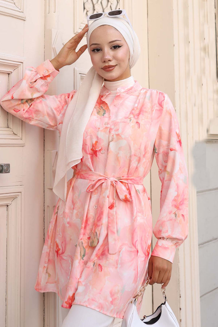 BNG Women Patterned Hijab Shirt Powder 701 - Hückelhoven