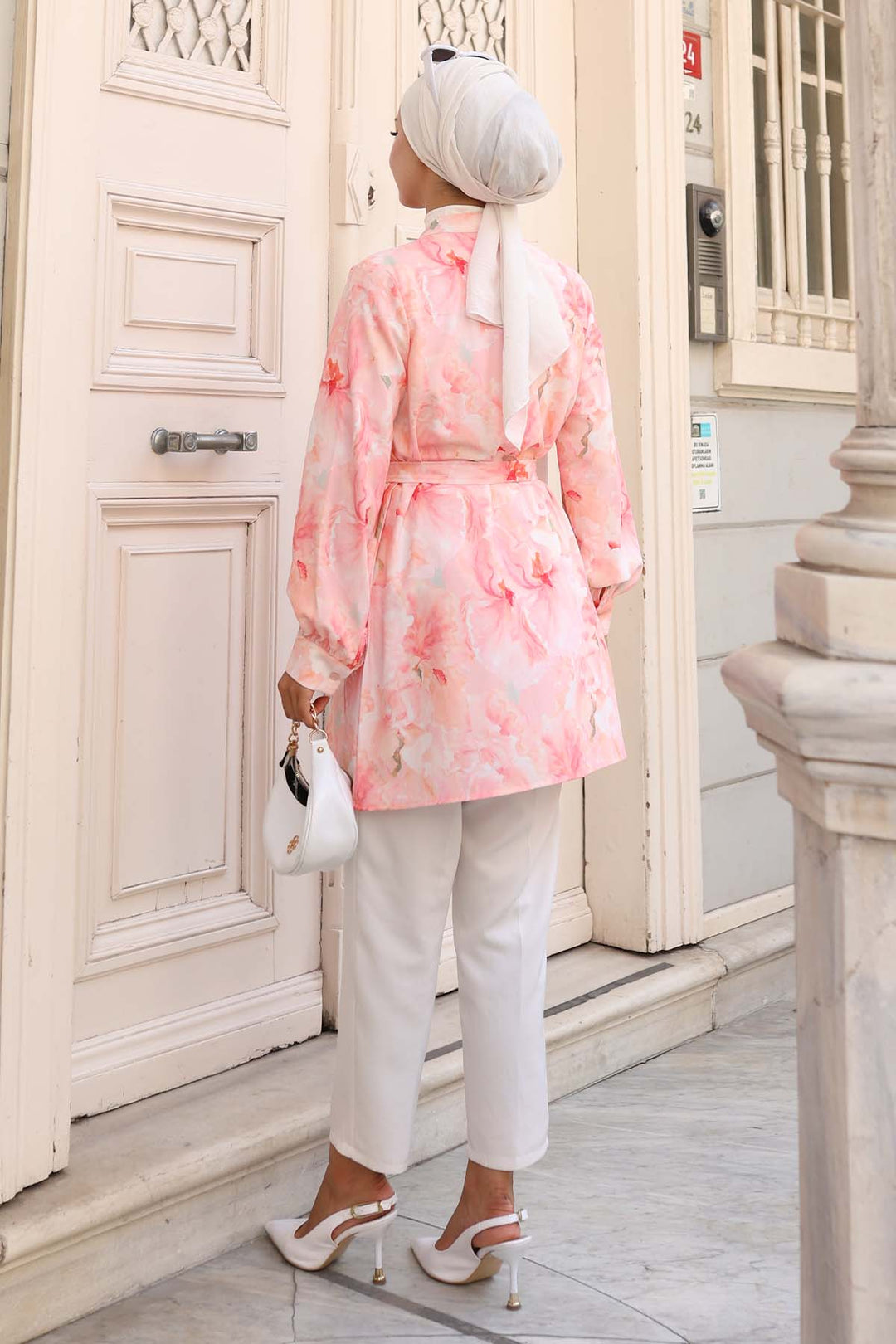 BNG Women Patterned Hijab Shirt Powder 701 - Hückelhoven