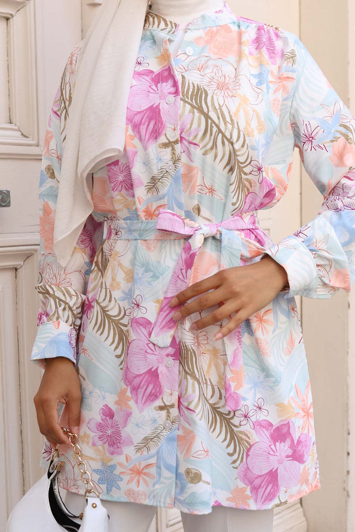 BNG Women Patterned Hijab Shirt Purple 702 - Elmshorn