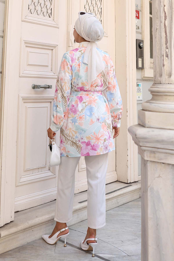 BNG Women Patterned Hijab Shirt Purple 702 - Elmshorn