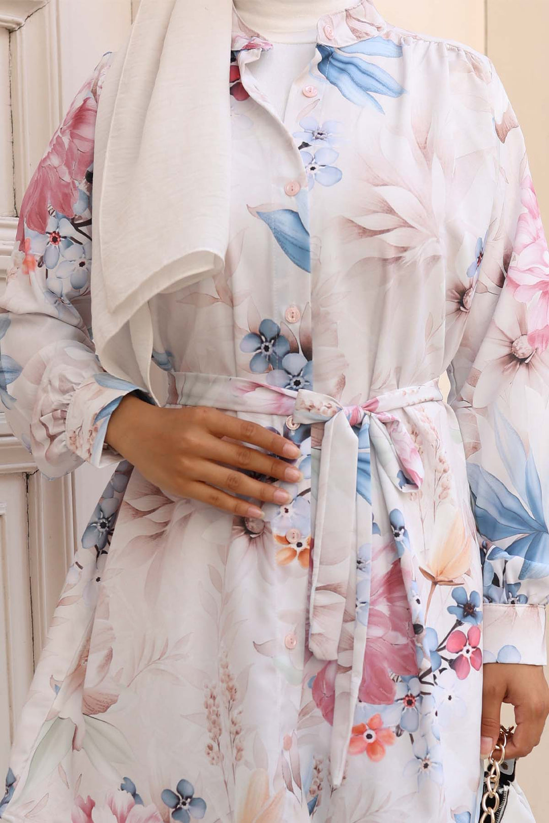 BNG Women Patterned Hijab Shirt Stone Color 702 - Palmerston North