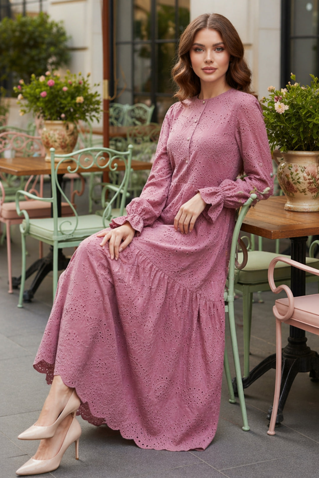 BNG Women Fisto Elbise B4469 Gül - Siegburg