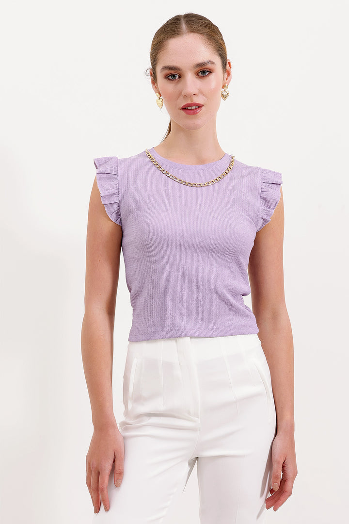BGD Women Knitted Blouse - Lilac - Baranavichy