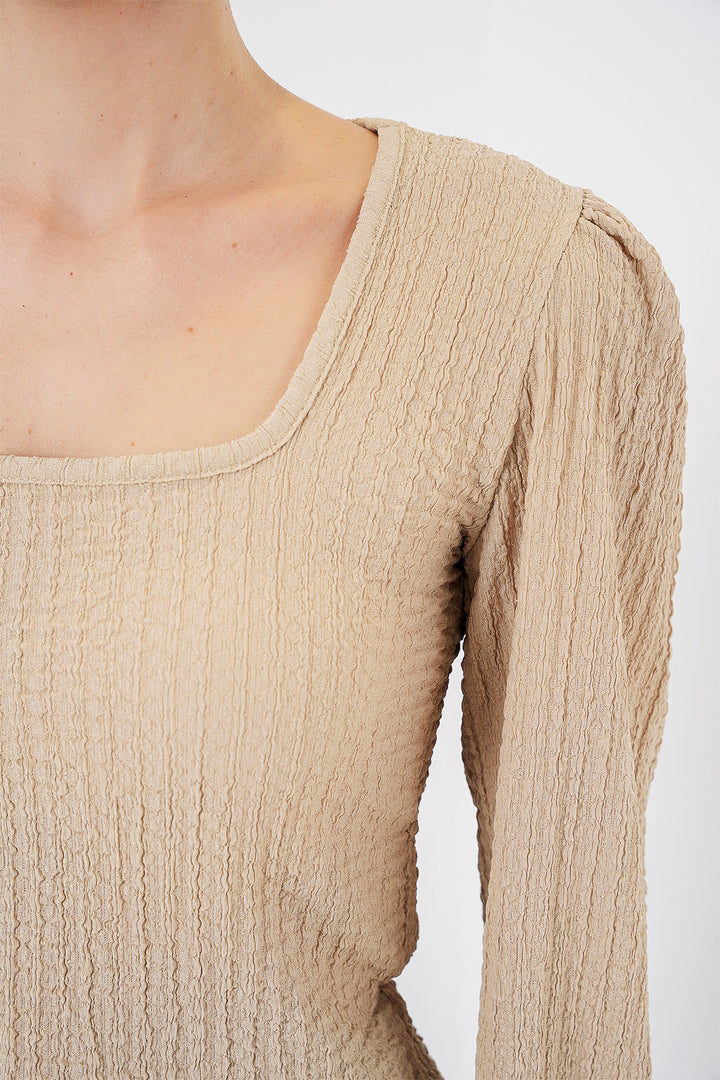 BGD Women Long Sleeve Blouse - Biscuit - Security-Widefield