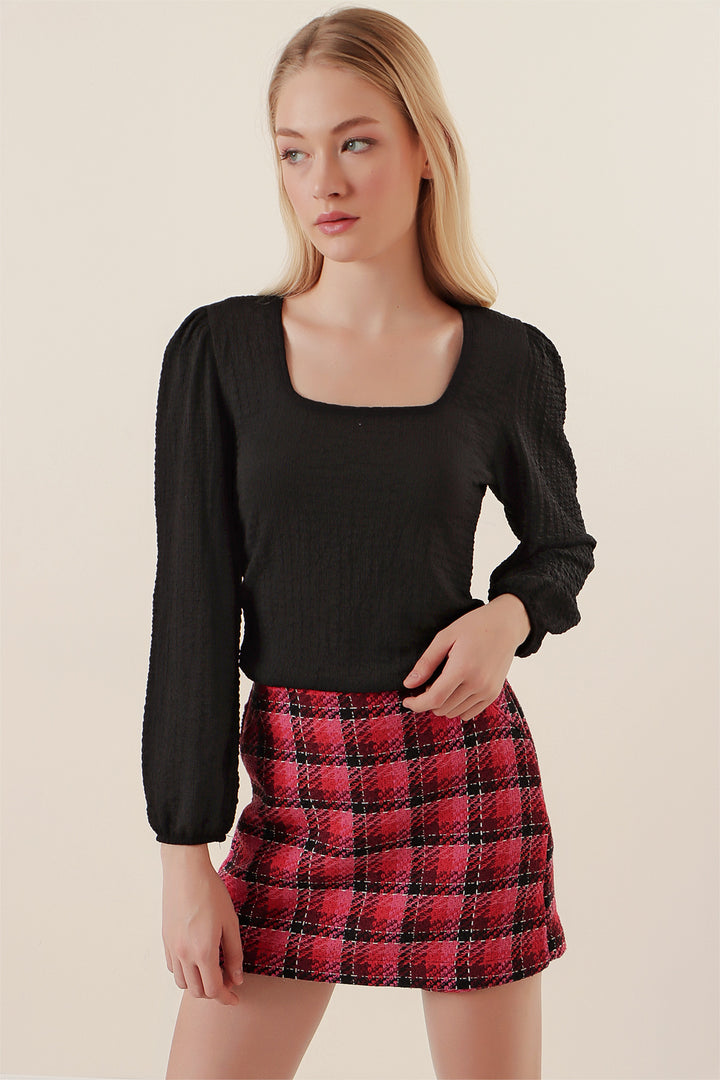 BGD Women Long Sleeve Blouse - Black - Avondale