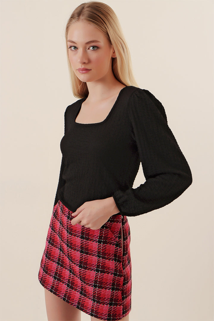 BGD Women Long Sleeve Blouse - Black - Avondale