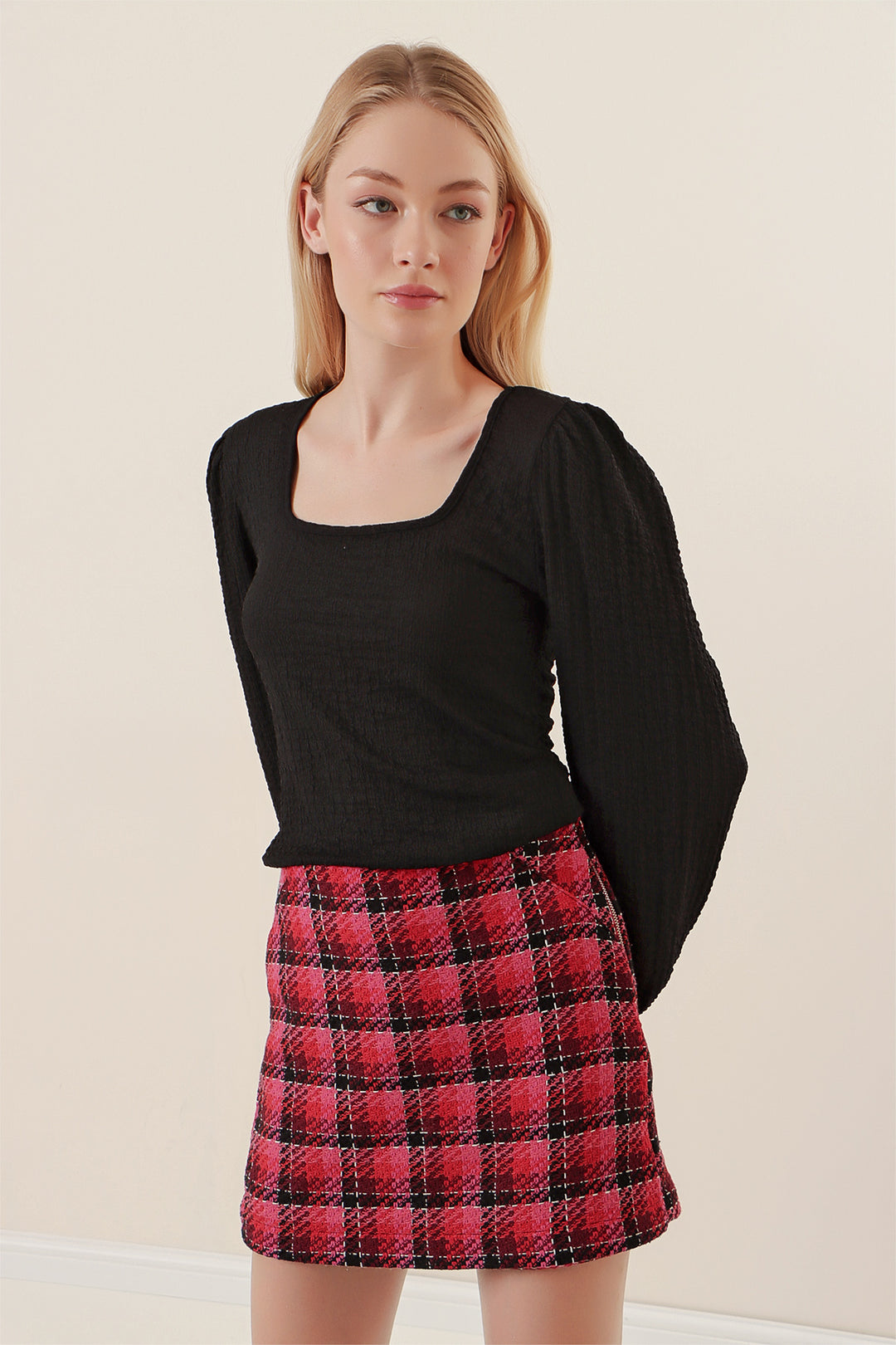BGD Women Long Sleeve Blouse - Black - Avondale