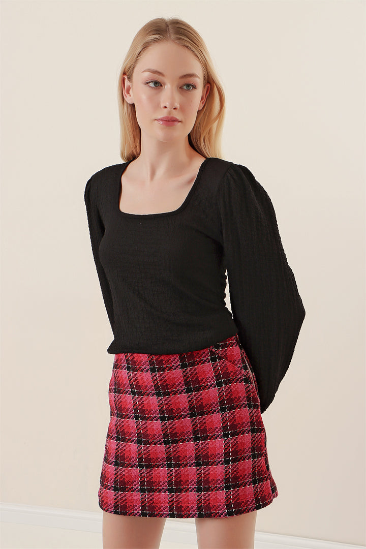 BGD Women Long Sleeve Blouse - Black - Avondale