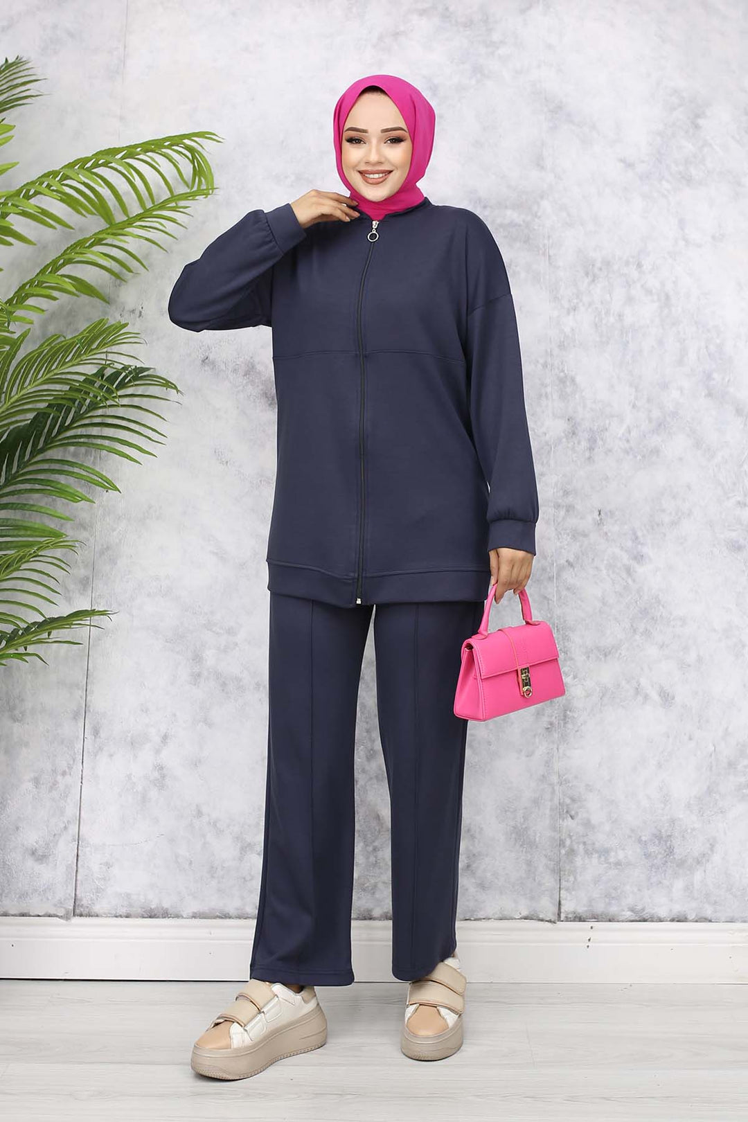 BNG Women Fermuarlı İkili Takım Antrasit 3344 - Berlin