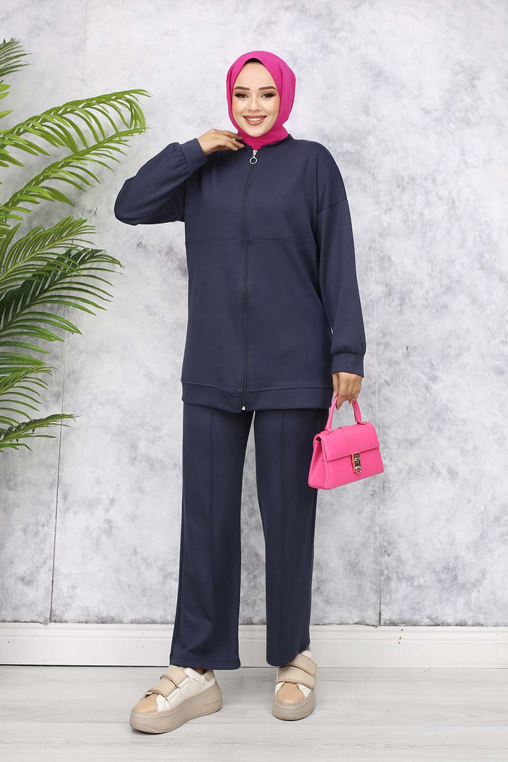 BNG Women Fermuarlı İkili Takım Antrasit 3344 - Berlin