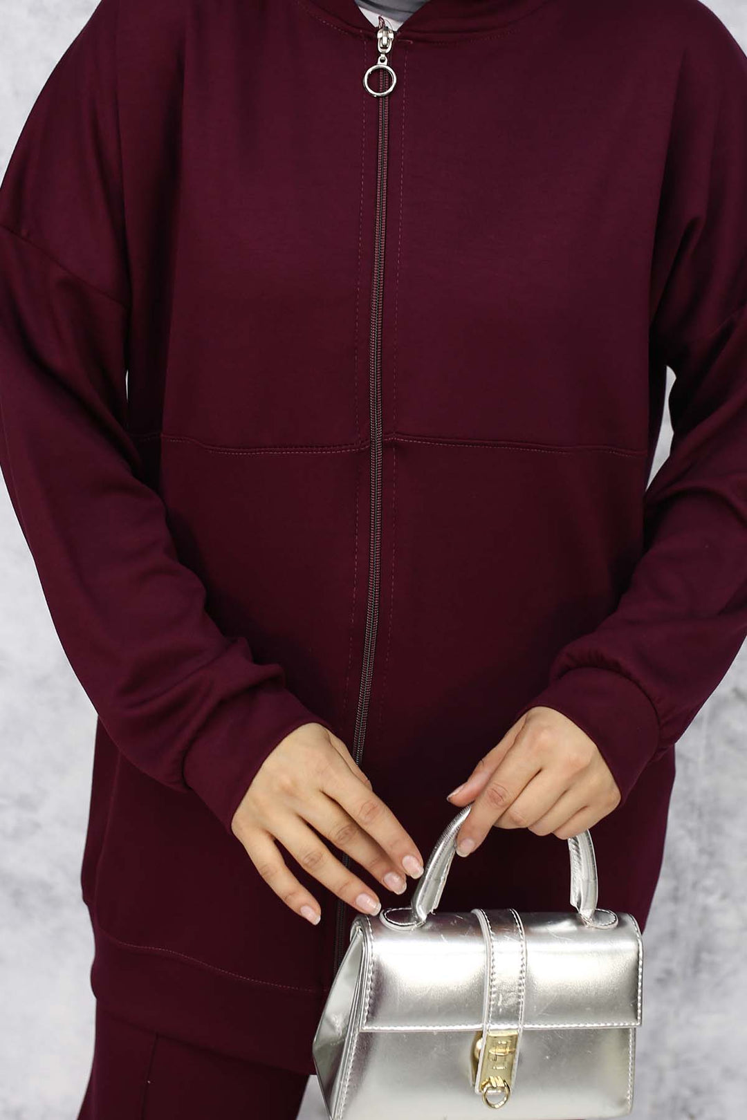 BNG Women Zippered Two-Piece Set - Burgundy 3344 - Ciudad Lázaro Cárdenas