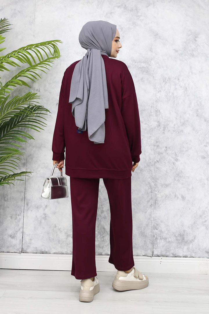 BNG Women Zippered Two-Piece Set - Burgundy 3344 - Ciudad Lázaro Cárdenas