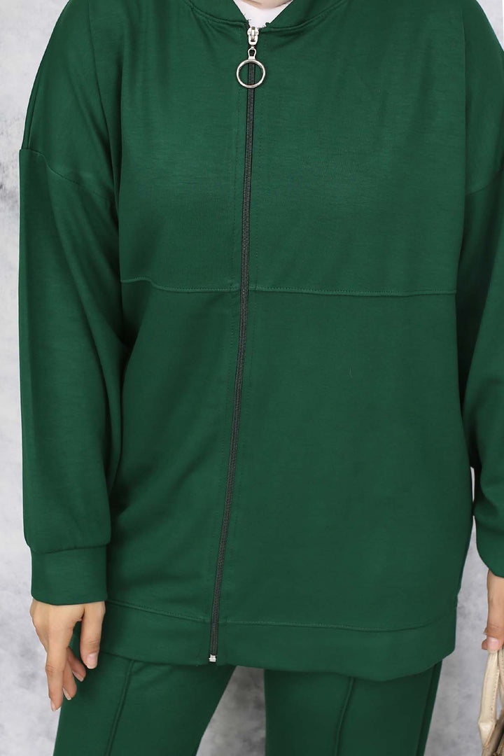 BNG Women Zippered Two-Piece Set - Emerald Green 3344 - Biel/Bienne