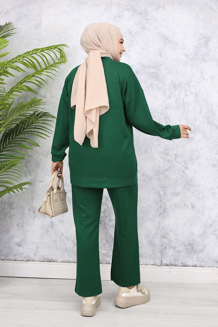 BNG Women Zippered Two-Piece Set Emerald Green 3344 - Langford Station