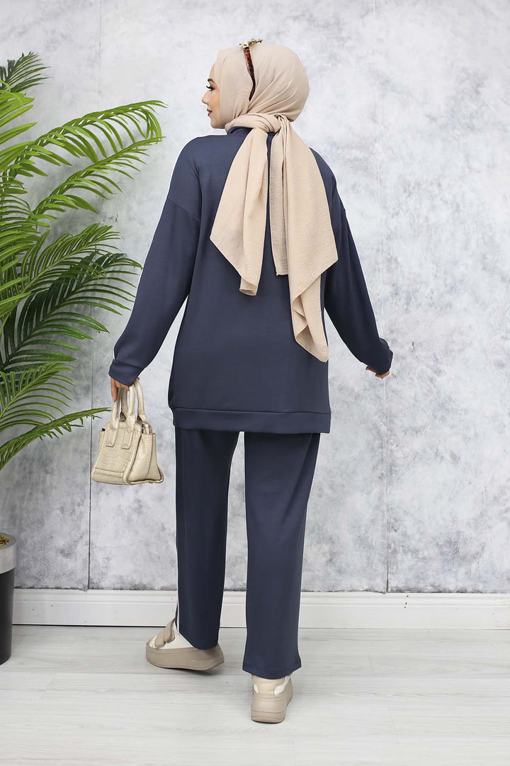 BNG Women Two-Piece Suit with Stripes - Anthracite 3367 - Holubivske