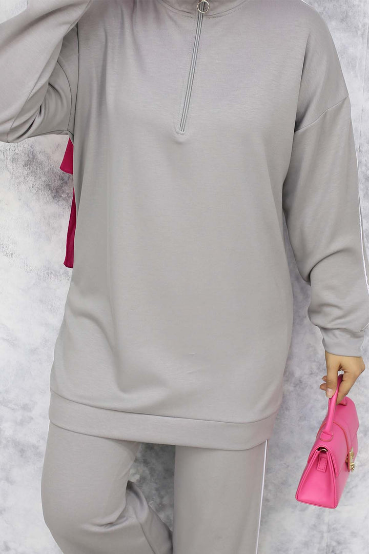 BNG Women Two-Piece Suit with Stripes Gray 3367 - Alghero