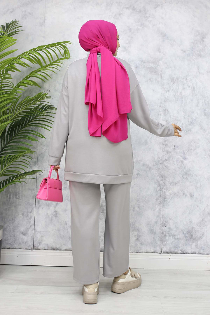 BNG Women Two-Piece Suit with Stripes Gray 3367 - Alghero