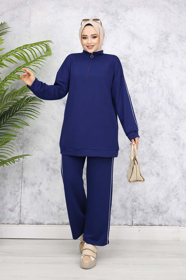 BNG Women Two-Piece Suit with Stripes - Navy Blue 3367 - Valladolid