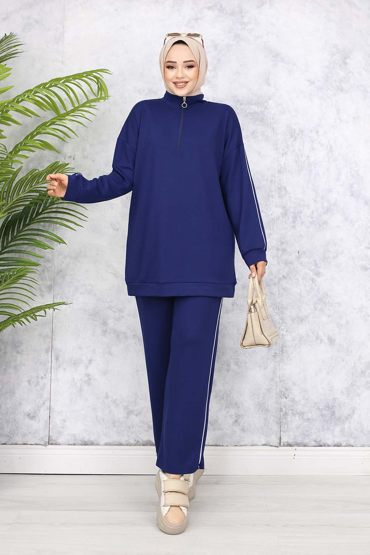 BNG Women Two-Piece Suit with Stripes - Navy Blue 3367 - Valladolid