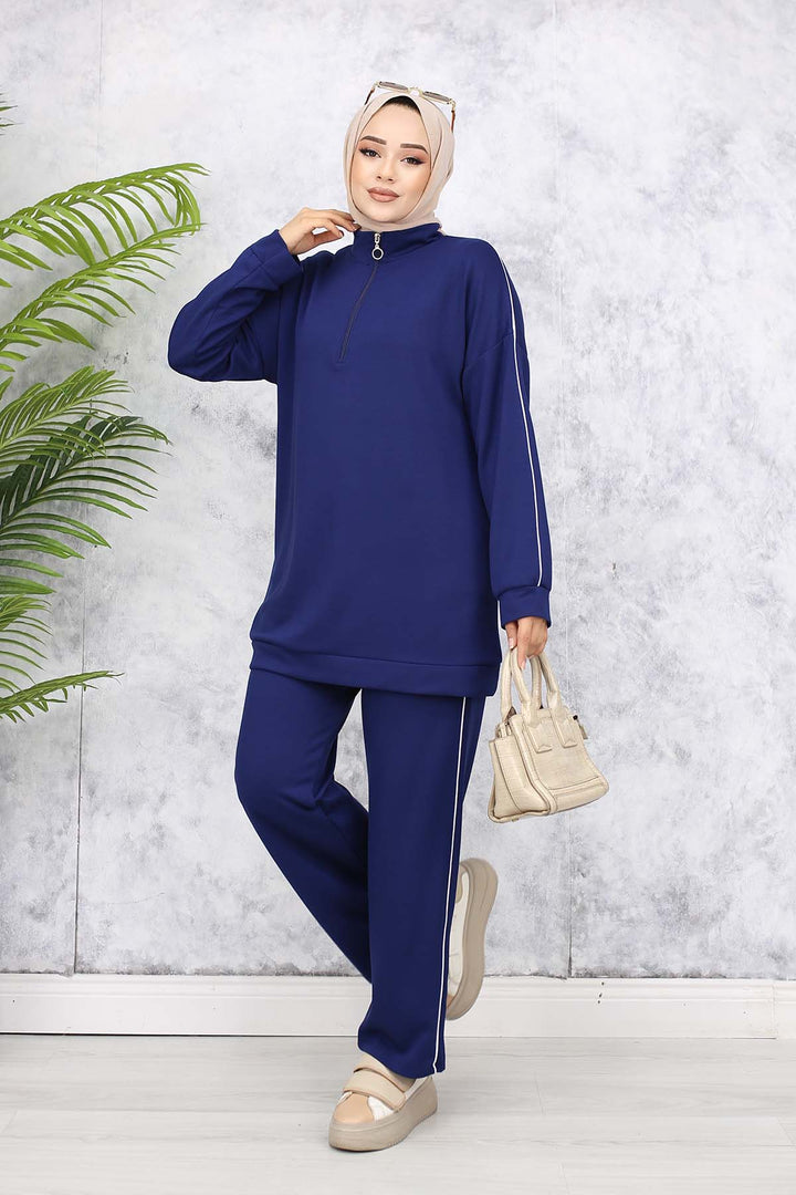 BNG Women Two-Piece Suit with Stripes - Navy Blue 3367 - Valladolid