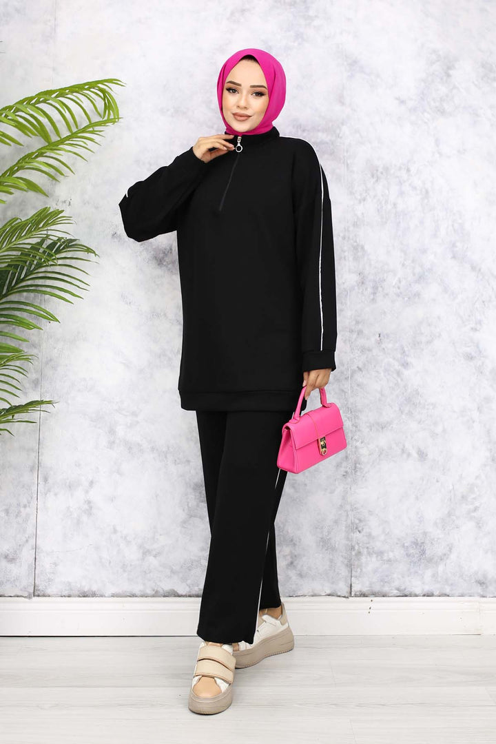BNG Women Two-Piece Suit with Stripes - Black 3367 - Olney
