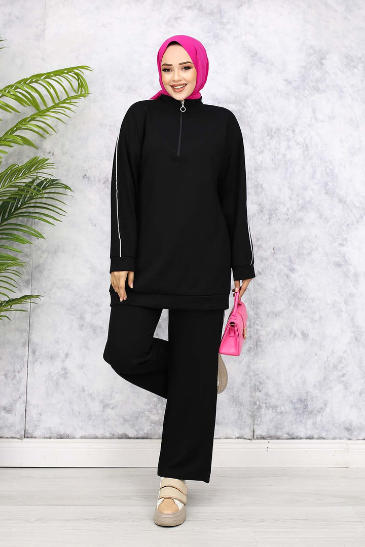 BNG Women Two-Piece Suit with Stripes - Black 3367 - Olney