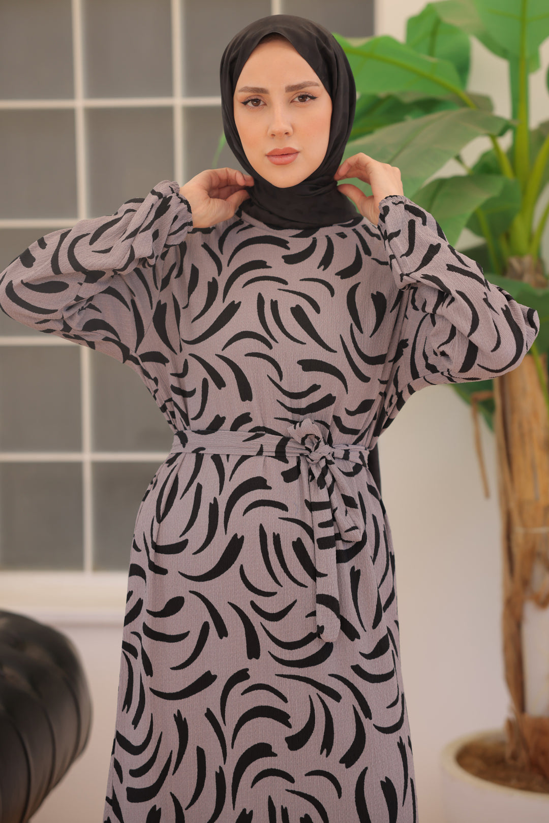 BNG Women Patterned Dress Gray - Clermont