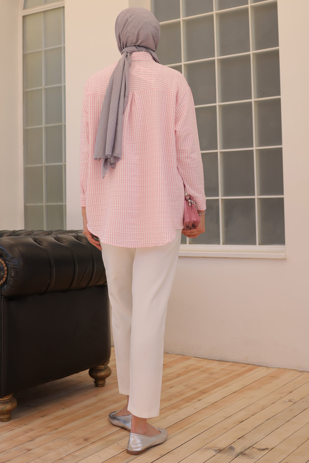 BNG Women Striped Shirt Pink - Clermont