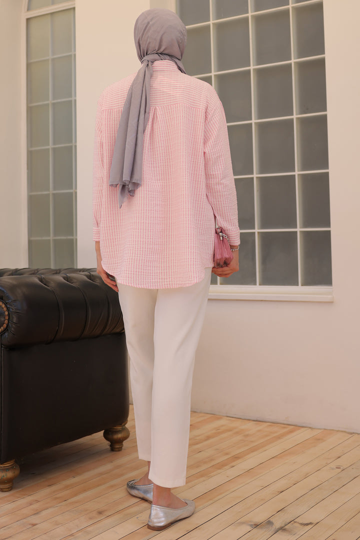 BNG Women Striped Shirt Pink - Clermont