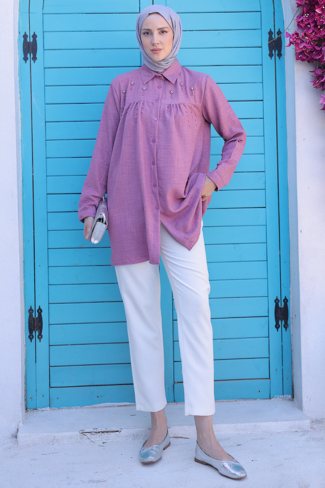 BNG Women Bead-Detailed Shirt Rose Pink - Clermont