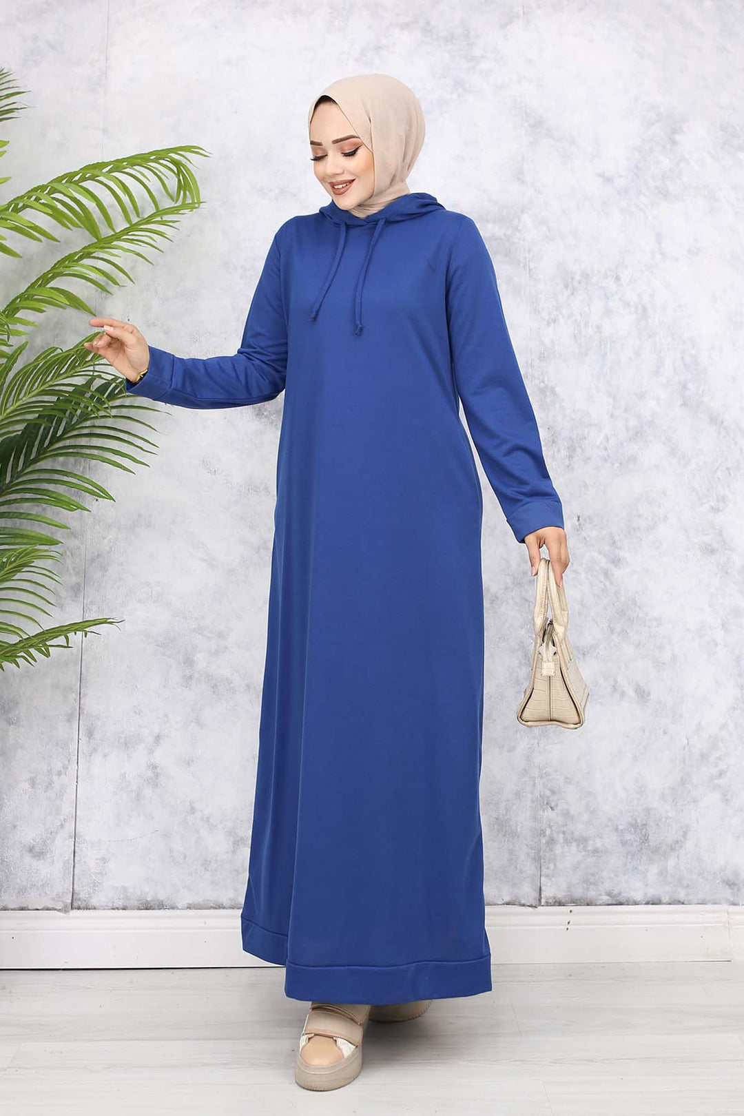 BNG Women Hooded Basic Dress 5042 Indigo - Eden Prairie