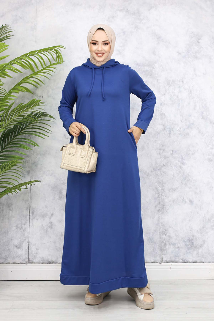 BNG Women Hooded Basic Dress 5042 Indigo - Eden Prairie