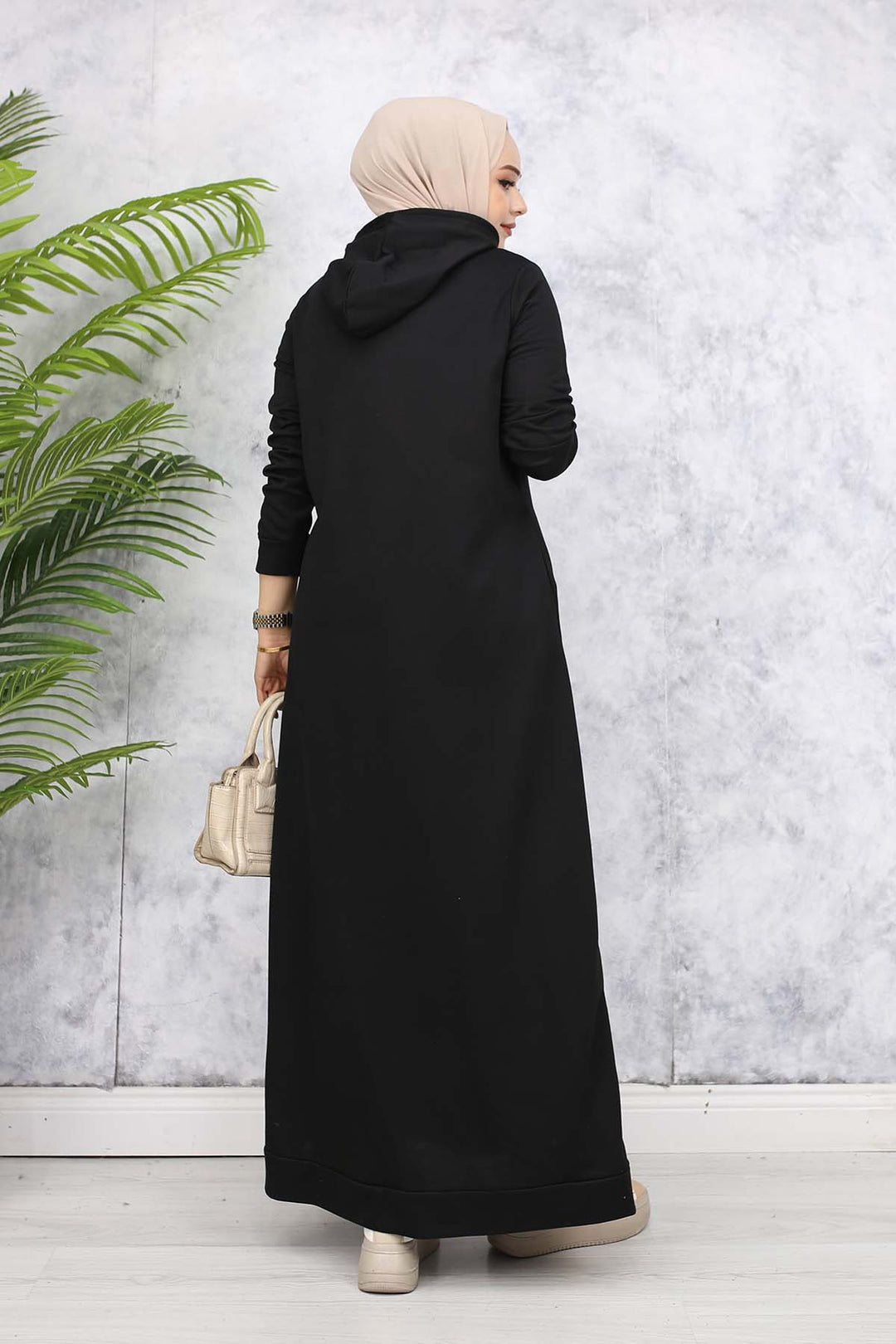 BNG Women Hooded Basic Dress 5042 Black - Biloxi