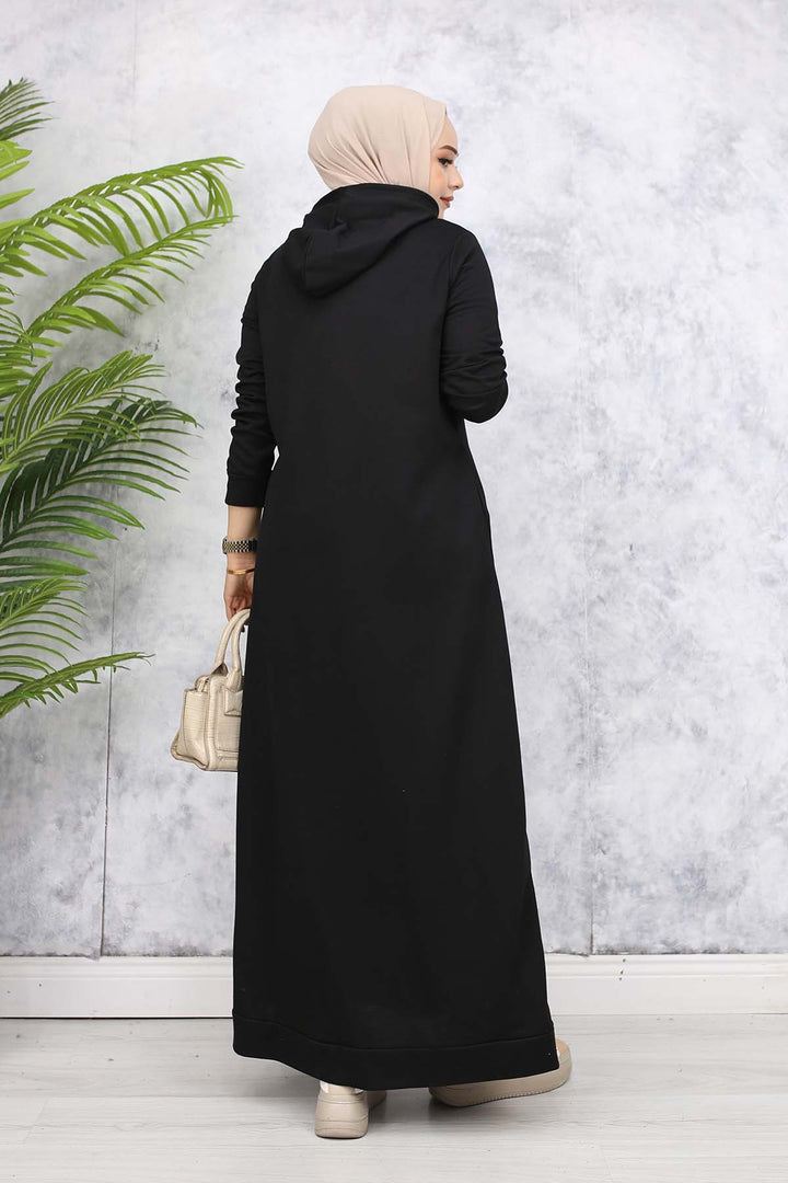 BNG Women Hooded Basic Dress 5042 Black - Biloxi