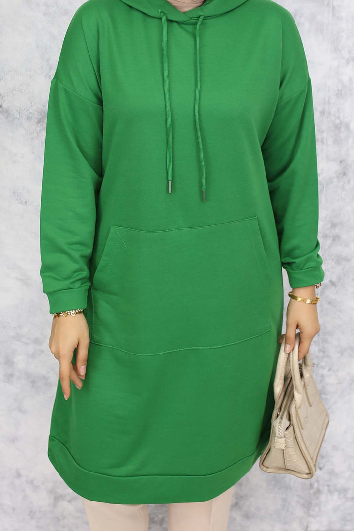 BNG Women Hooded Long Tunic 5036 Green - Hounslow