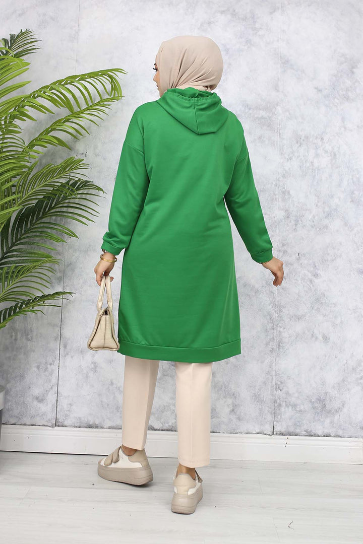 BNG Women Hooded Long Tunic 5036 Green - Hounslow