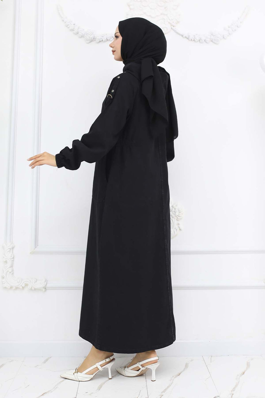 BNG Women Hooded Denim Jacket Black 1352 - Verona