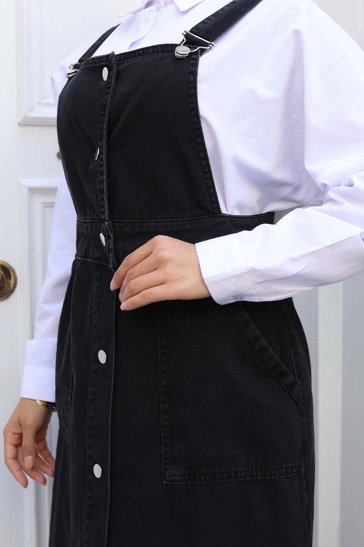 BNG Women Pocket Overall Dress Black 525 - Vilvoorde