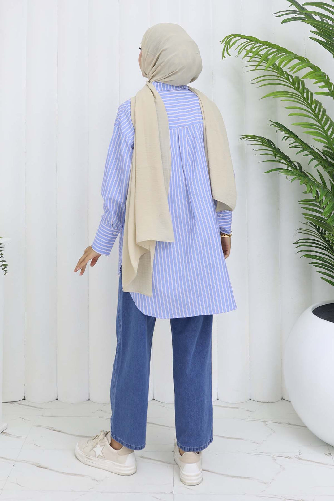 BNG Women Elastic Waist Denim Pants Blue 4083 - Abrantes